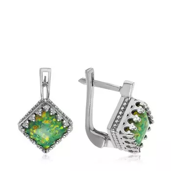 Серебряные серьги с опалом