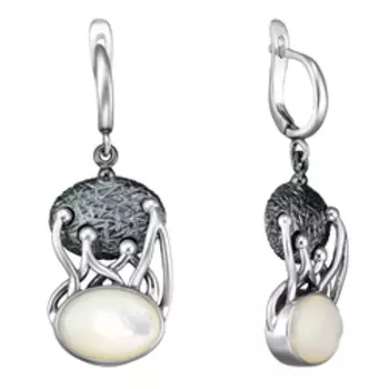 Серебряные серьги с перламутрами