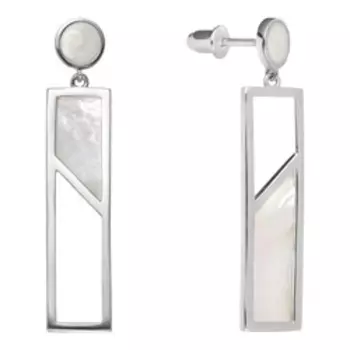 Серебряные серьги с перламутром