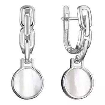 Серебряные серьги с перламутром