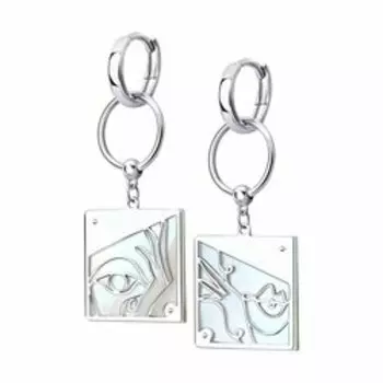 Серебряные серьги с перламутром