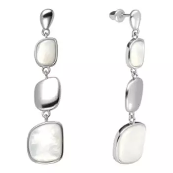 Серебряные серьги с перламутром