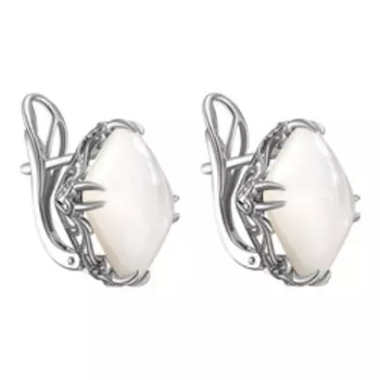 Серебряные серьги с перламутром