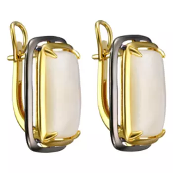 Серебряные серьги с перламутром