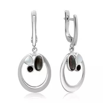 Серебряные серьги с перламутром