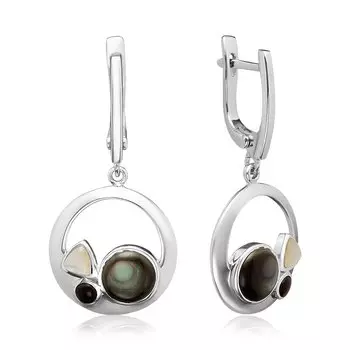 Серебряные серьги с перламутром