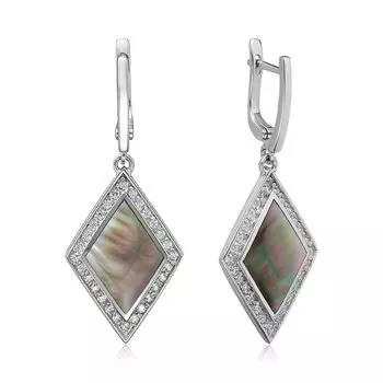 Серебряные серьги с перламутром