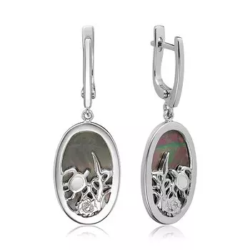 Серебряные серьги с перламутром