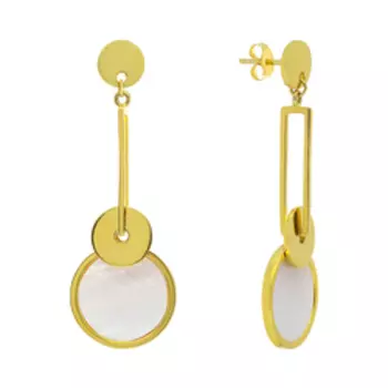 Серебряные серьги с перламутром