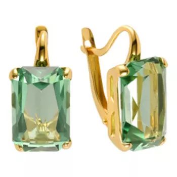 Серебряные серьги с празиолитами