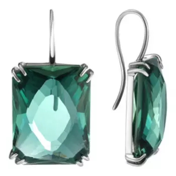 Серебряные серьги с празиолитами