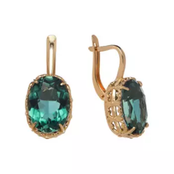 Серебряные серьги с празиолитами