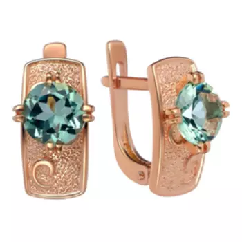 Серебряные серьги с празиолитами