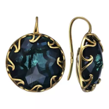 Серебряные серьги с празиолитами