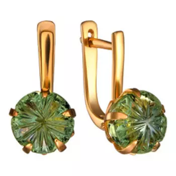 Серебряные серьги с празиолитами