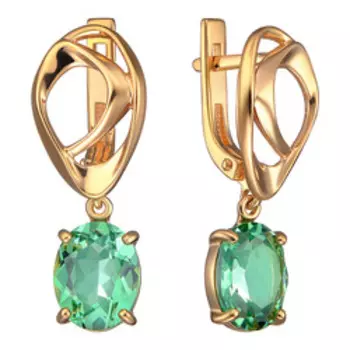 Серебряные серьги с празиолитами