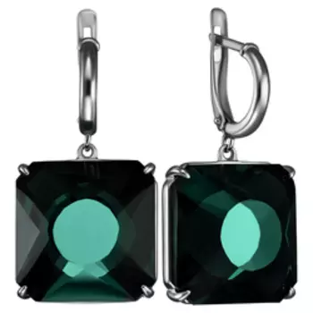 Серебряные серьги с празиолитами