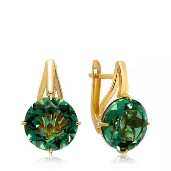 Серебряные серьги с празиолитами