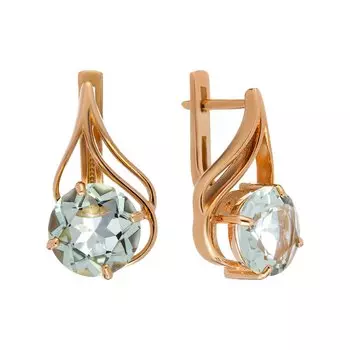 Серебряные серьги с празиолитами