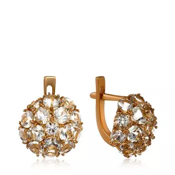 Серебряные серьги с празиолитами