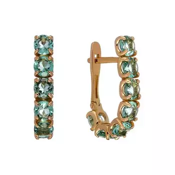 Серебряные серьги с празиолитами