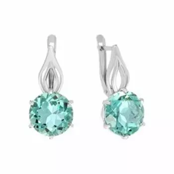 Серебряные серьги с празиолитами