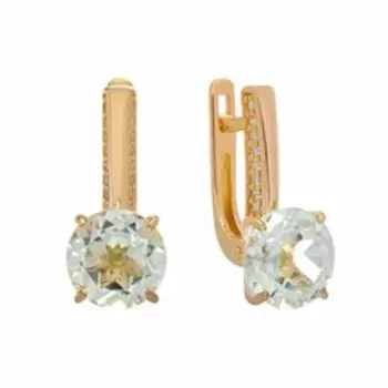 Серебряные серьги с празиолитами