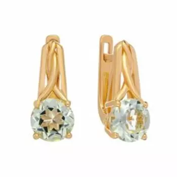 Серебряные серьги с празиолитами