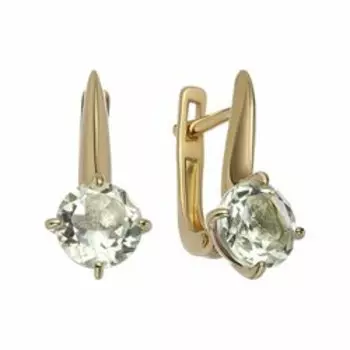 Серебряные серьги с празиолитами