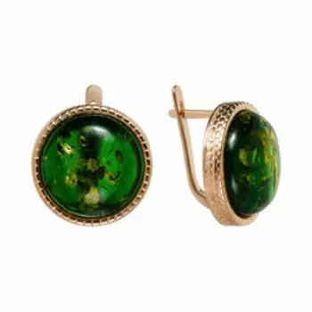 Серебряные серьги с янтарем