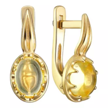 Серебряные серьги с янтарями