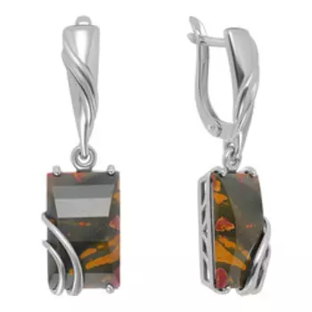 Серебряные серьги с яшмой