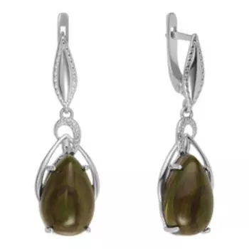 Серебряные серьги с яшмой