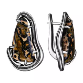 Серебряные серьги с яшмой