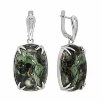 Серебряные серьги с яшмой