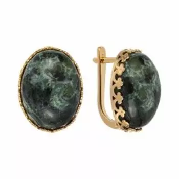 Серебряные серьги с яшмой Камбаба