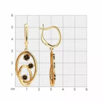 Серебряные серьги с раухтопазами