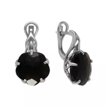 Серебряные серьги с раухтопазами