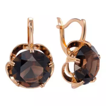 Серебряные серьги с раухтопазами