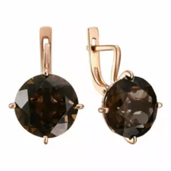 Серебряные серьги с раухтопазами