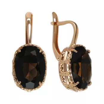 Серебряные серьги с раухтопазами