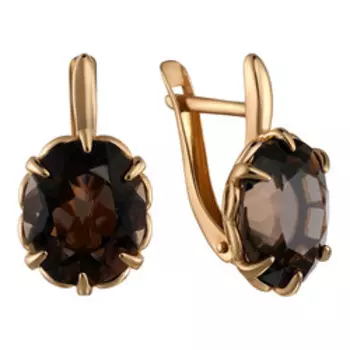 Серебряные серьги с раухтопазами