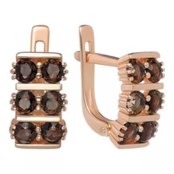 Серебряные серьги с раухтопазами