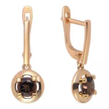 Серебряные серьги с раухтопазами