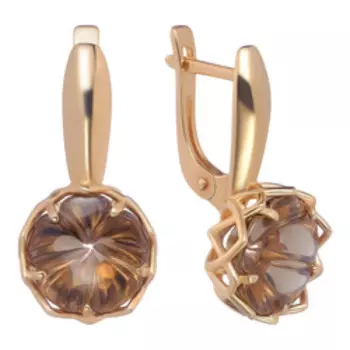 Серебряные серьги с раухтопазами