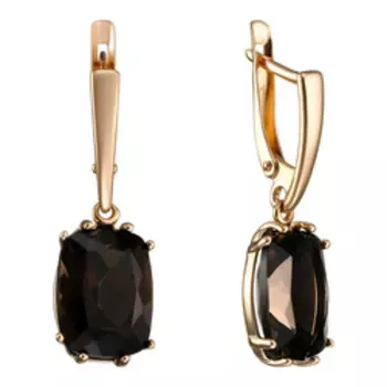 Серебряные серьги с раухтопазами