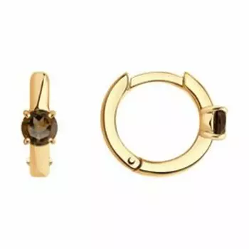 Серебряные серьги с раухтопазами