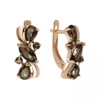 Серебряные серьги с раухтопазами