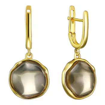 Серебряные серьги с раухтопазами