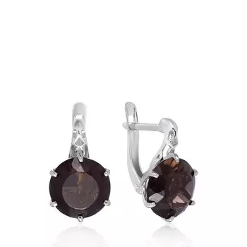 Серебряные серьги с раухтопазами